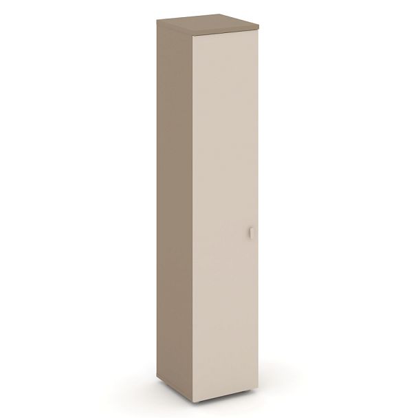 Estetica Шкаф высокий узкий лев. (1 выс. фасад ЛДСП) ES.SU-1.9 (L) Латте/Капучино 400*420*1977 - Вид 1