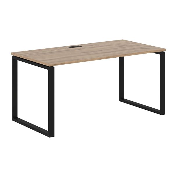 Стол прямой EQST 1580 Дуб Денвер светлый/Черный 1560х800х750 EDIS - Вид 1