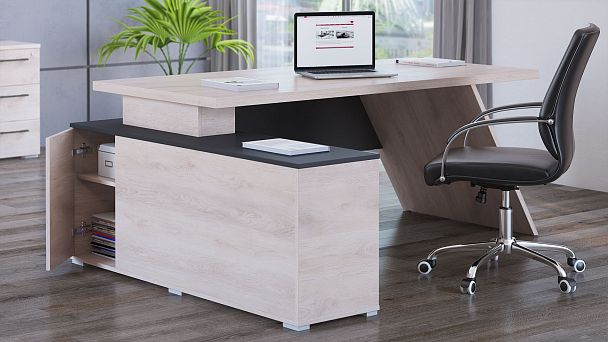 Стол письменный левый Irvin 202x90x78 дезира тёмная - Вид 5