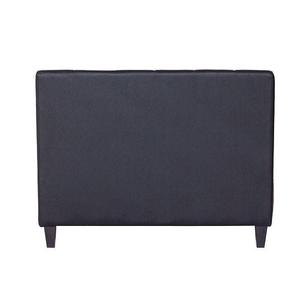 Диван линейный, кожзам черный, ножки бук - Вид 6