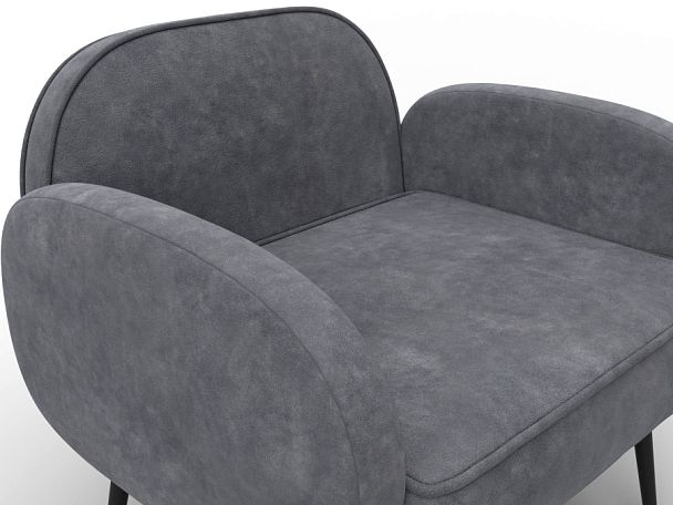 Кресло Лига-086 Велюр серый - Вид 4