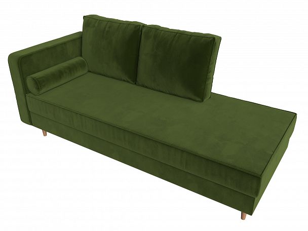 Кушетка Прайм левый (полностью микровельвет зеленый) - Вид 5
