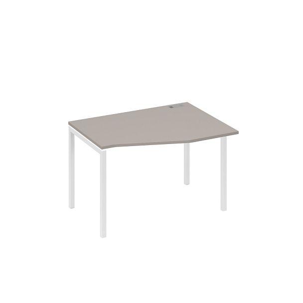 Стол эргономичный правый "Техно" на металлокаркасе DUE A4 А4 Б2 062 БП мокко премиум / металлокаркас белый - Вид 1