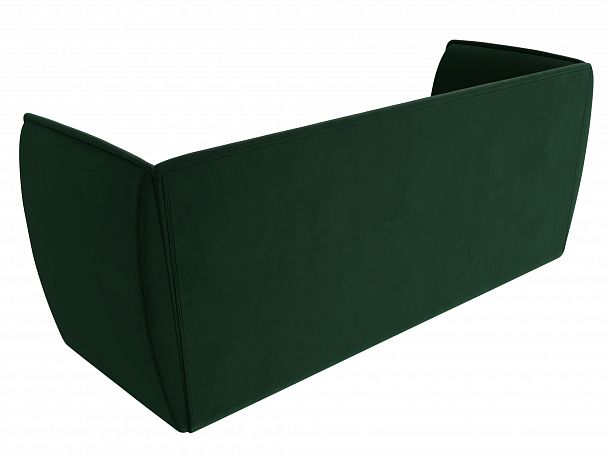 Прямой диван Бергамо 3-х местный (полностью велюр зеленый) - Вид 6