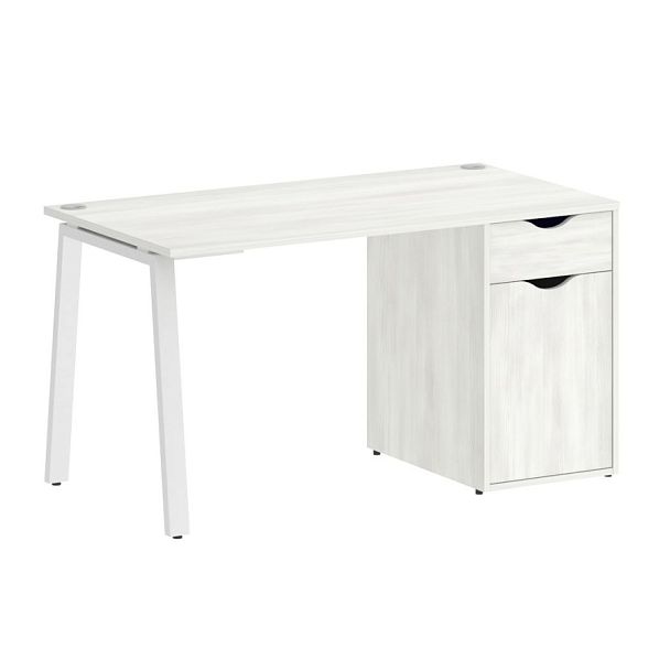 Home Office Стол письменный VR.SP-3-138.1.A Снежная патина/Белый металл 1380*720*750 - Вид 1