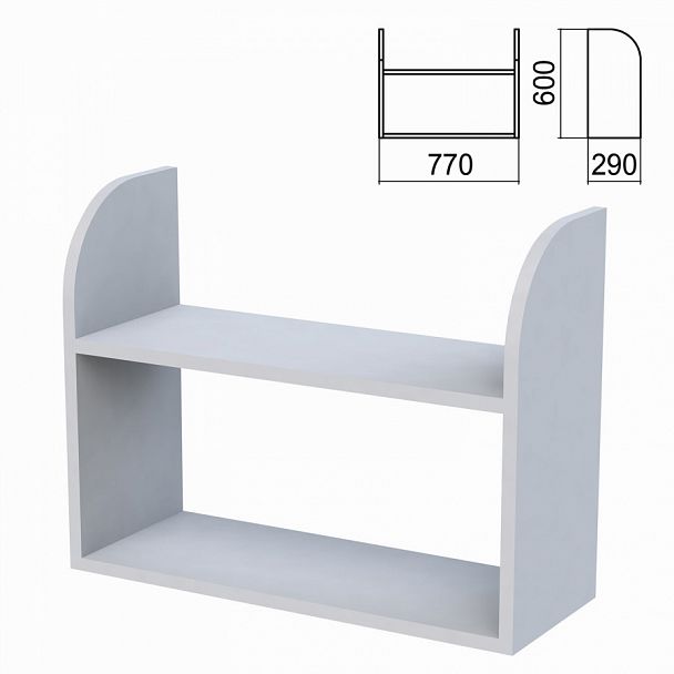 Полка навесная настенная "Арго", 770х290х600 мм, серый - Вид 1