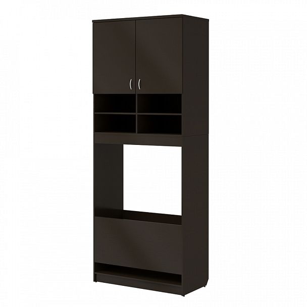 Шкаф для хранения пальто зимних, головных уборов, шлемов стальных, рюкзаков вещевых и индивидуальных "Офисные шкафы для документов"  ПК-АРМ-ШМД286Х112/35-В1-134А венге - Вид 1