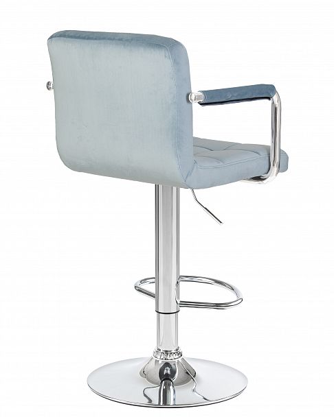 Стул барный DOBRIN KRUGER ARM (пудрово-голубой велюр (MJ9-74)) - Вид 4