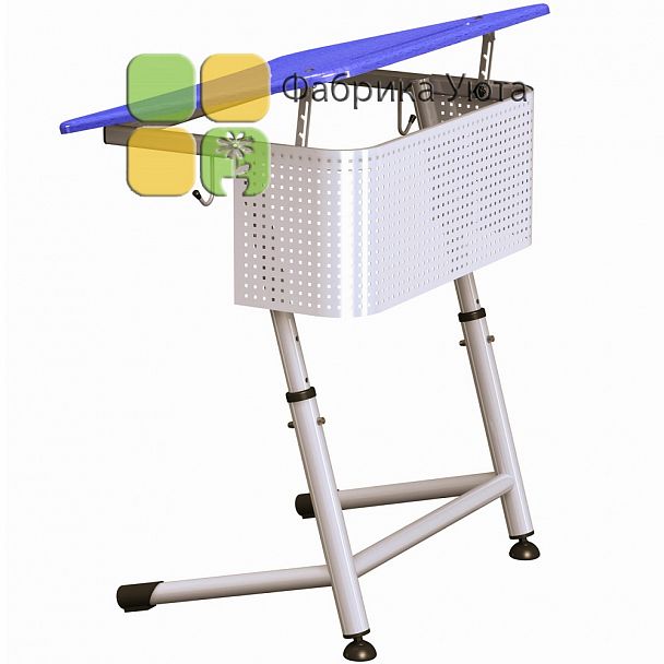 Парта "Премьера 1Р" с перф. экраном и углом накл. стол.,рег., цвет (2-6 гр) - Вид 2