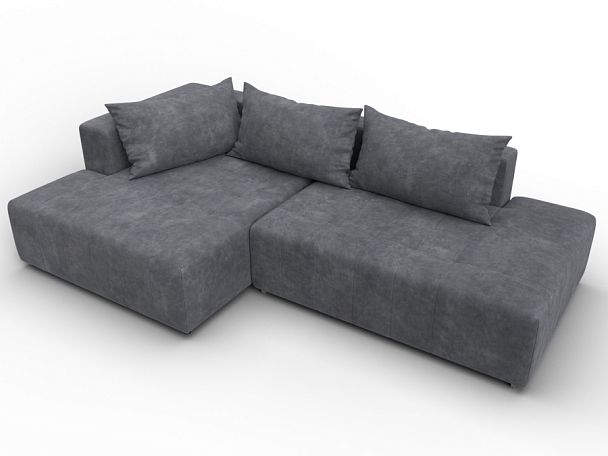 Диван угловой Лига-103 НПБ угол левый Велюр серый - Вид 6