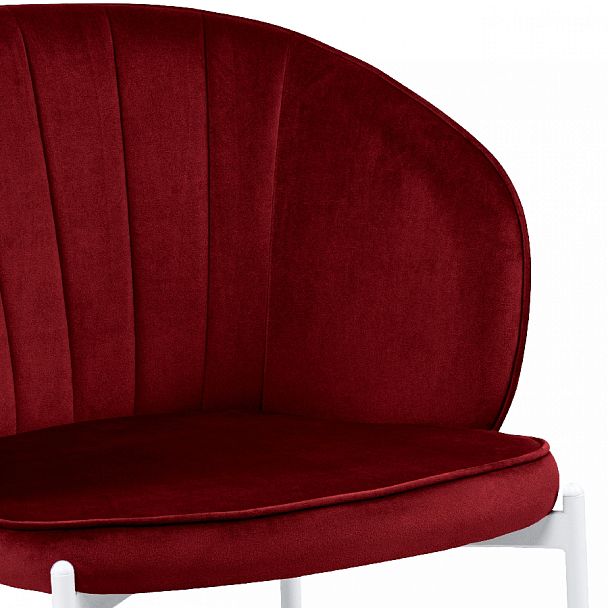 Комплект кухонных стульев Миэль бордовый велюр/белый, 2 шт. - Вид 8