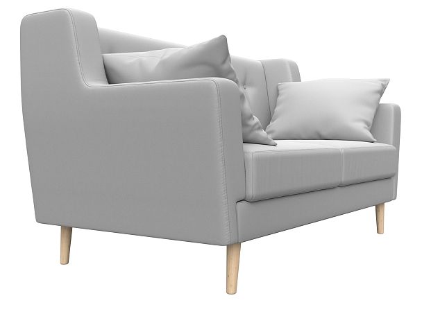 Прямой диван Брайтон 2 (полностью экокожа белая) - Вид 3