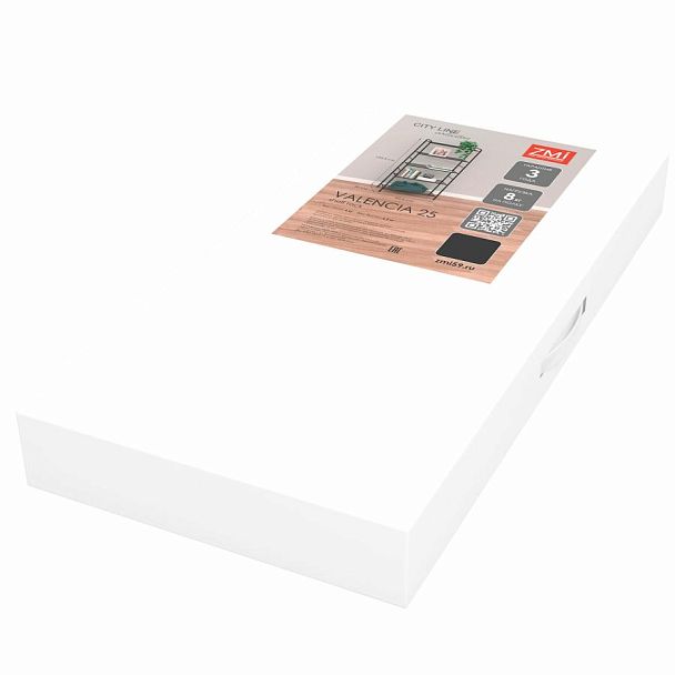 Стеллаж на металлокаркасе "Валенсия-25", 655х300х1555 мм, 5 полок, белый, СТВ25 Б - Вид 8