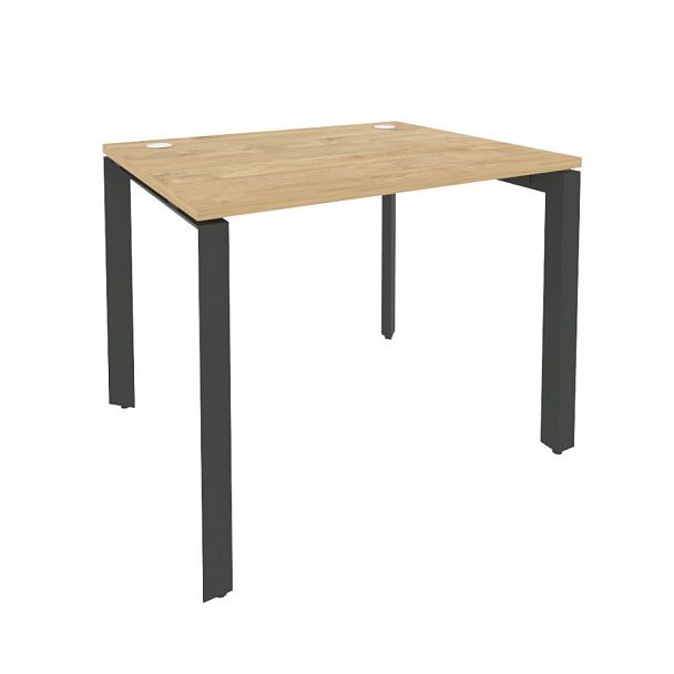 Onix Стол рабочий на П-образном м/к O.MP-SP-1.8 Тиквуд светлый/Антрацит металл 980*800*750 - Вид 1