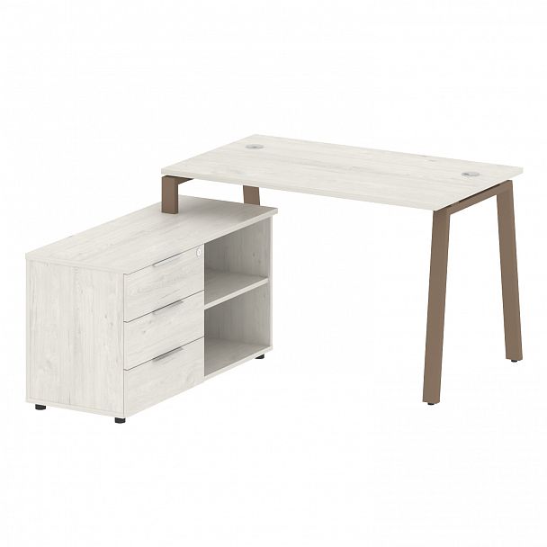 Рабочая станция "Metal System" БА.РС-СТС-2.2 дуб наварра/мокко - Вид 2