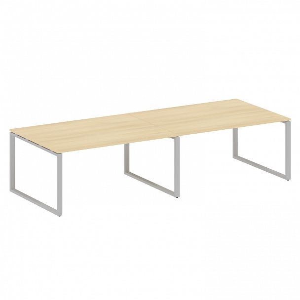 Стол для переговоров "Metal System" БО.ПРГ-2.4 акация/серый - Вид 1