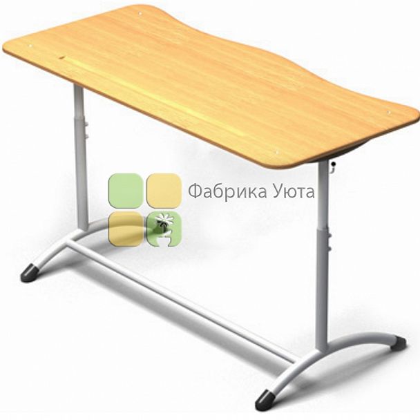 Парта двухместная ЭКСТРА (Р) рег., без наклона (3-5 гр) - Вид 1