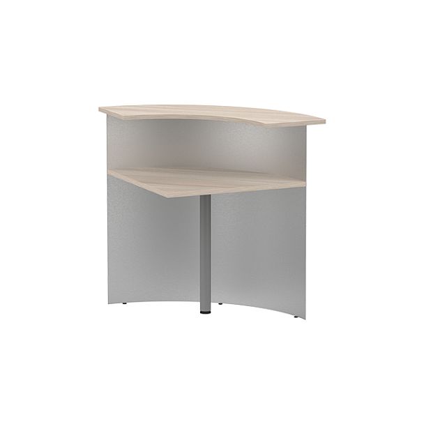 Стойка ресепшн угловая СР-80/80R ясень шимо светлый - Вид 2