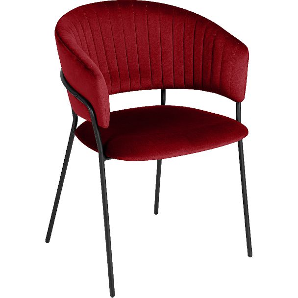 Комплект кухонных стульев Даксон бордовый велюр/черный, 3 шт. - Вид 3