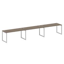 Metal System Quattro Р. ст. на 3 раб. места на О-образном м/к 40БО.СМ-3.4 Вяз/Серый металл 4800*720*750 - Фото предпросмотра