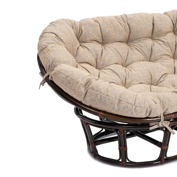 Диван Мамасан/Mamasan (23/02 W) /с подушкой и ремешками/Antique brown (античный черно-коричневый) - Вид 6