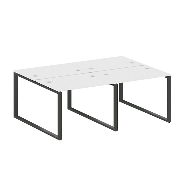 Metal System Р. ст. на 4 раб. места на О-образном м/к БО.СМ-4.1 Белый/Антрацит металл 2000*1475*750 - Вид 1