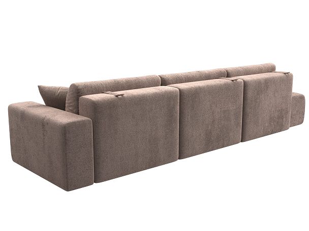 Диван прямой Лига-036 НПБ Модерн Лонг подлокотник справа Велюр бежевый - Вид 6