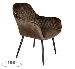 Стул Sheffilton SHT-ST38/S1470-VP кофейный трюфель/черный муар - Фото предпросмотра