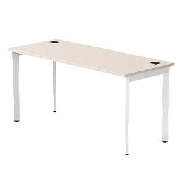 Стол прямой Everprof EVO на металлокаркасе 1580х670х755 мм опоры 45гр Кашемир/Белый - Фото предпросмотра