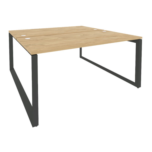 Onix Рабочая станция на О-образном м/к O.MO-D.RS-2.4.8 Тиквуд светлый/Антрацит металл 1580*1635*750 - Вид 1
