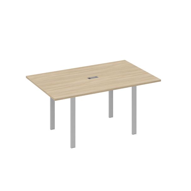 Стол 160 на металлокаркасе UNO переговорный A4 А4 Б1 121 БП дуб скандинавский / металлокаркас серый - Вид 1