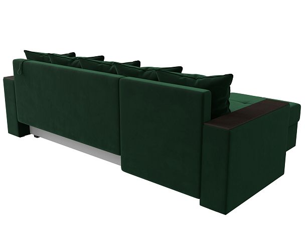 Диван угловой Дубай Лайт угол левый (полностью велюр зеленый) - Вид 6