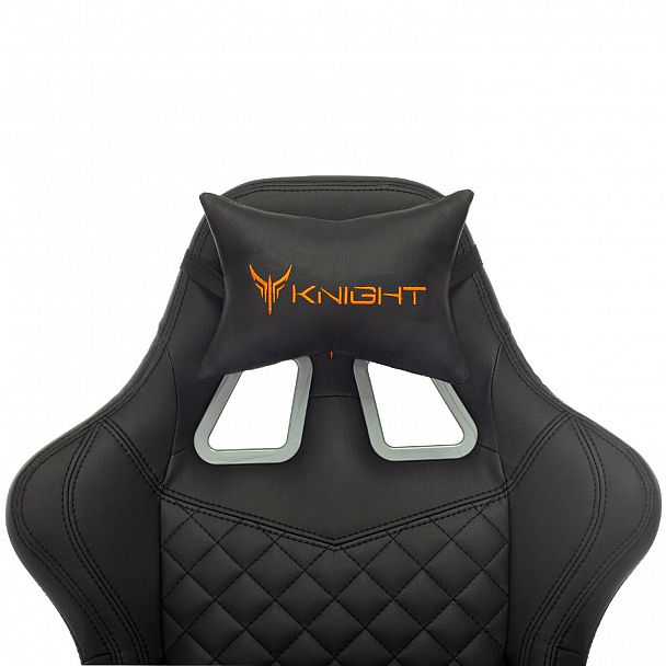 Кресло компьютерное Knight ARMOR, 2 подушки, экокожа премиум, черное, 1628888 - Вид 10