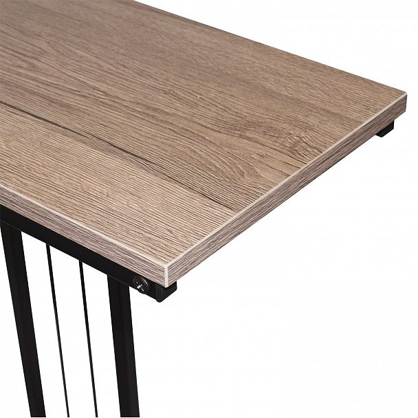 Стол журнальный на металлокаркасе BRABIX LOFT CT-002, 450х250х630 мм, цвет морёный дуб, 641861 - Вид 6