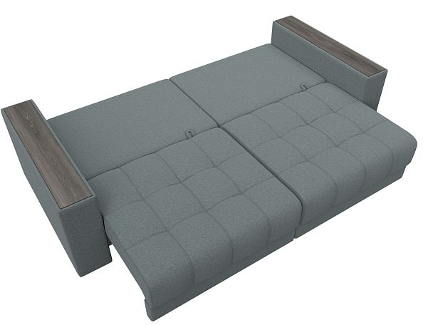Диван прямой с декором Лига-049 НПБ Рогожка серый - Вид 10