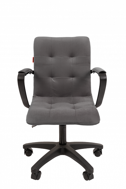 Кресло CHAIRMAN 030, крестовина пластик, ткань велюр, серый - Вид 3