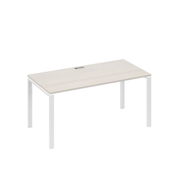 Стол письменный на металлокаркасе UNO A4 А4 Б1 025 БП дуб / металлокаркас белый - Вид 1