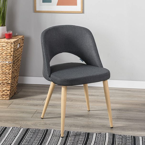 Стул Lars тёмно-серый/нат.дуб - Вид 8