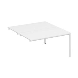 Секция стола рабочей станции на металлокаркасе КФ (2х140) Комфорт КФ К.Б1 1145-1 БП белый премиум / белый - Фото предпросмотра