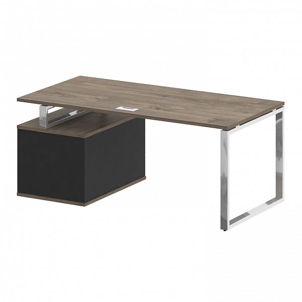 Стол с опорной тумбой "Shift" SK.SRT-180 дуб мали/антрацит - Вид 4