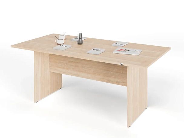 UNITY PОКС-09/18 ДУБ СОНОМА Конференц стол прямоугольный Универсальный 1800х900х750 - Вид 2