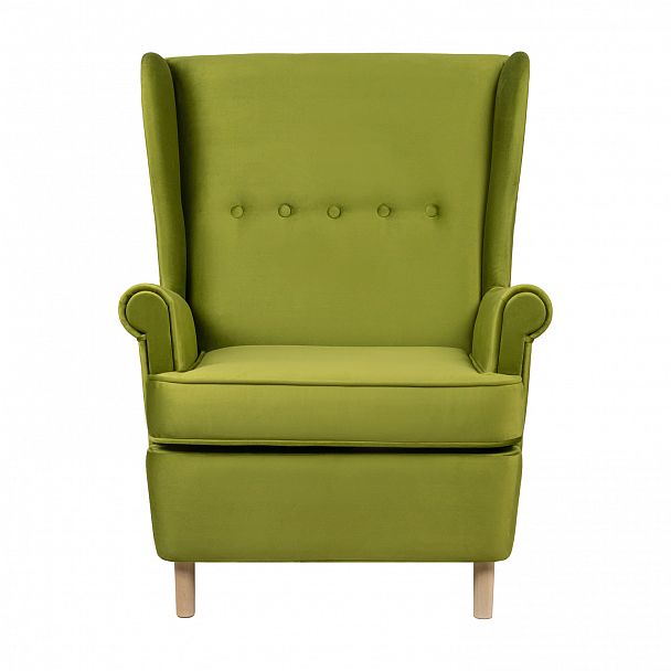 Кресло Дженкс, велюр оливковый - Вид 3