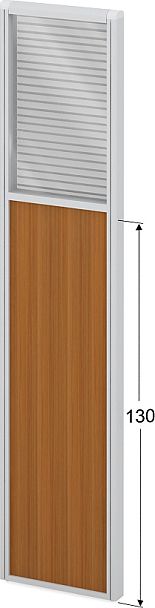 Модуль комбинированный "Мобильные офисные перегородки «Логика»"  ПК-ЛГ-МДК200х44/130Ж/Д-В1-308 серый - Вид 1