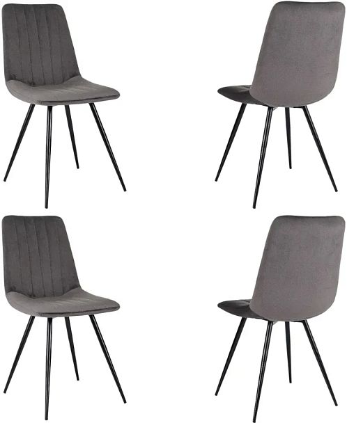 Стул для дома Бюрократ CH-K6_4 комплект 4шт Holland 18 металл черный на ножках (CH-K6_1/HL18_4) - Вид 1