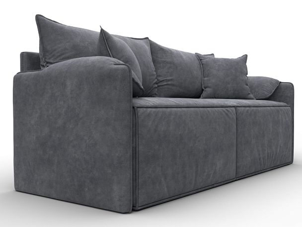 Диван прямой модульный Лига-106 Велюр серый - Вид 3