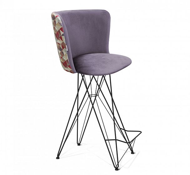 Стул барный Sheffilton SHT-ST36-4/S66 сумеречная орхидея/черный муар - Вид 1