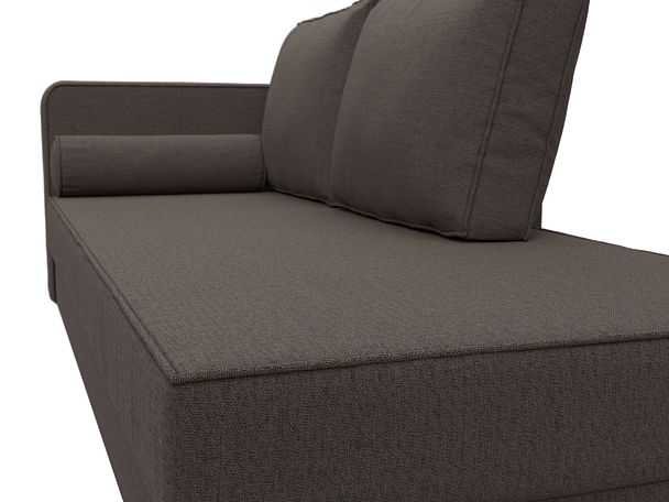 Кушетка Прайм левая Рогожка коричневый - Вид 4