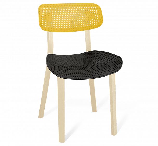 Стул Sheffilton SHT-S85 желто-черный желтый/черный/бежевый - Вид 2