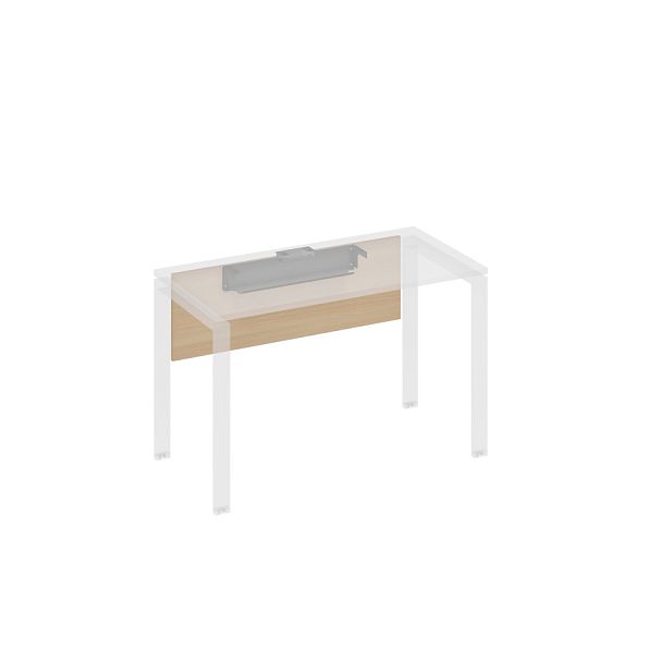 Экран стола 120 с кабель-каналом A4 А4 Б 841 БП натуральный дуб / металлокаркас антрацит - Вид 1