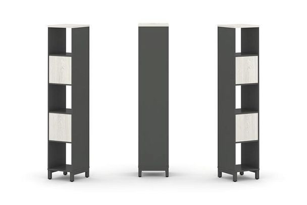 Стайл Проджект Набор стеллажа 1 сторон., 5 яр. SN.NS-511 Антрацит/Дуб Наварра/Металл Антрацит 387*40 - Вид 1